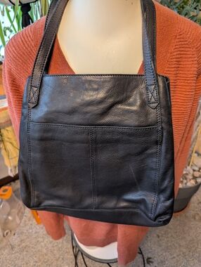 NWT Margot New York Marcy's Tote Blk Gen Lthr Soft Retails 300.00